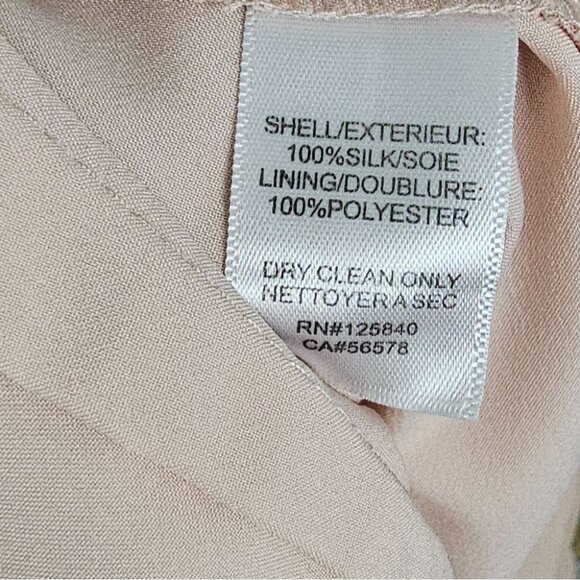 INTERMIX Molly 100% Silk Ruffle Sleeve Romper Dress In Nude Dusty Rose Size XS? - Picture 16 of 16